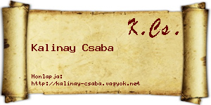 Kalinay Csaba névjegykártya